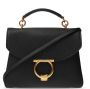 Salvatore Ferragamo Zwarte Leren Crossbody Tas met Logo Gesp Black Dames - Thumbnail 1