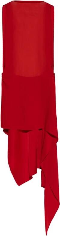 Salvatore Ferragamo Mouwloze jurk Rood Dames