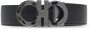 Salvatore Ferragamo Omkeerbare Gancini Zwart Blauw Leren Riem Black Heren - Thumbnail 1