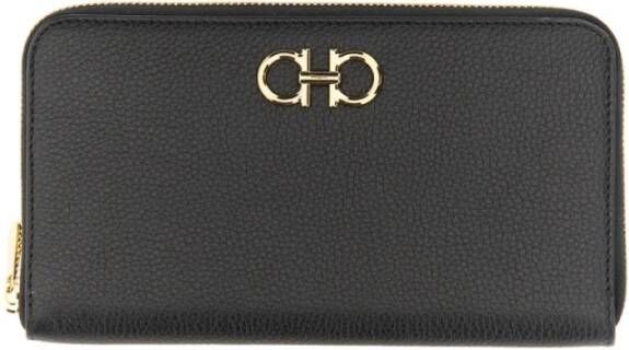 Salvatore Ferragamo Portemonnee kaarthouder Zwart Dames