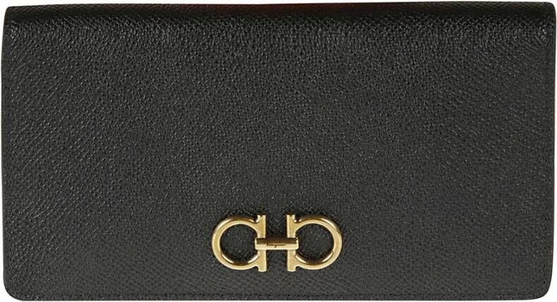 Salvatore Ferragamo Portemonnee kaarthouder Zwart Dames