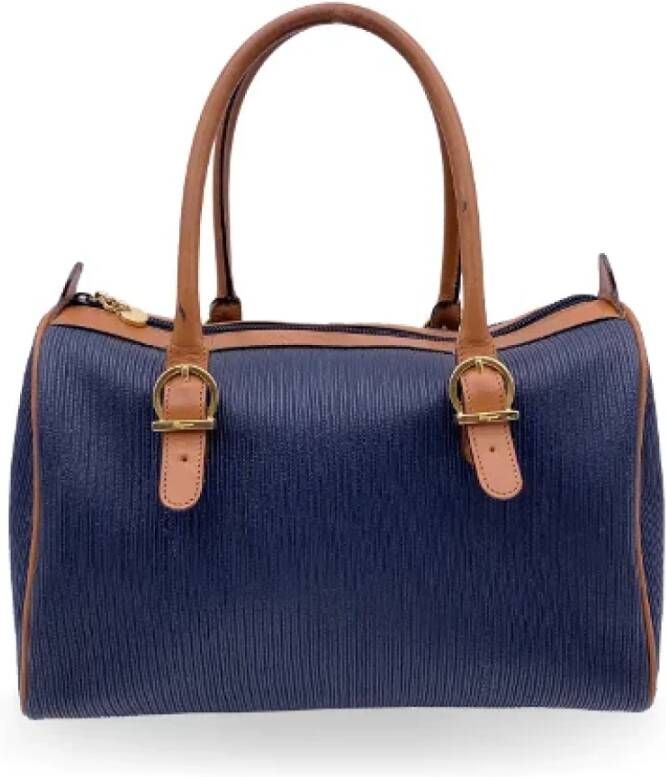 Salvatore Ferragamo Pre-owned Canvas handbags Blauw Dames