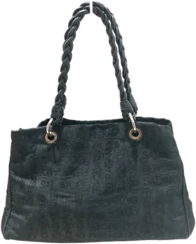 Salvatore Ferragamo Pre-owned Canvas handbags Zwart Dames