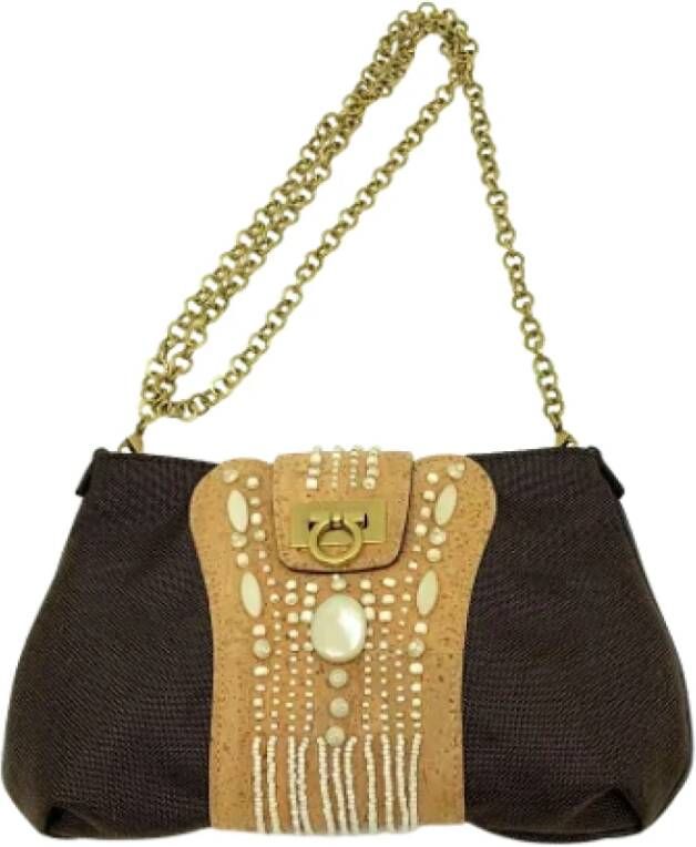 Salvatore Ferragamo Pre-owned Canvas shoppers Bruin Dames