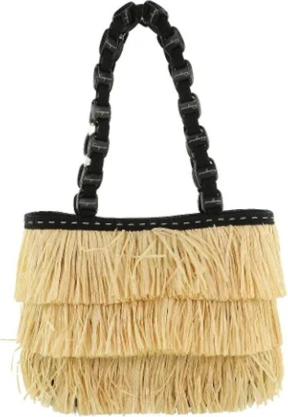 Salvatore Ferragamo Pre-owned Canvas shoulder-bags Beige Dames