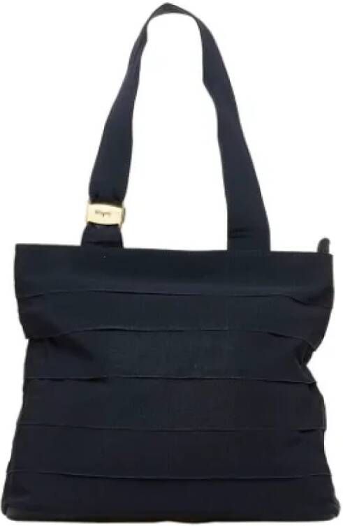Salvatore Ferragamo Pre-owned Canvas totes Blauw Dames