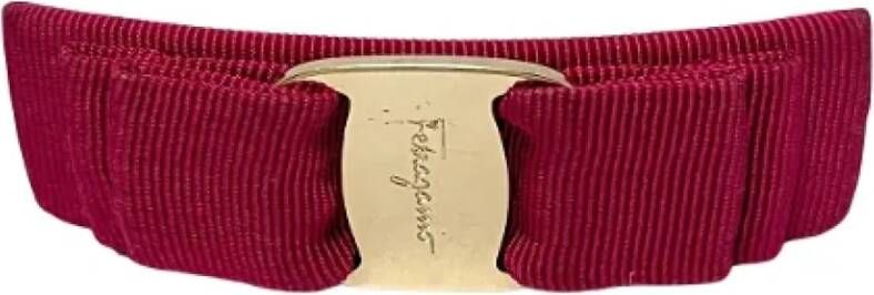 Salvatore Ferragamo Pre-owned Fabric hair-accessories Rood Dames