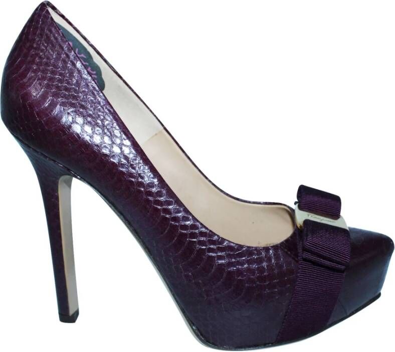 Salvatore Ferragamo Pre-owned Heels Paars Dames