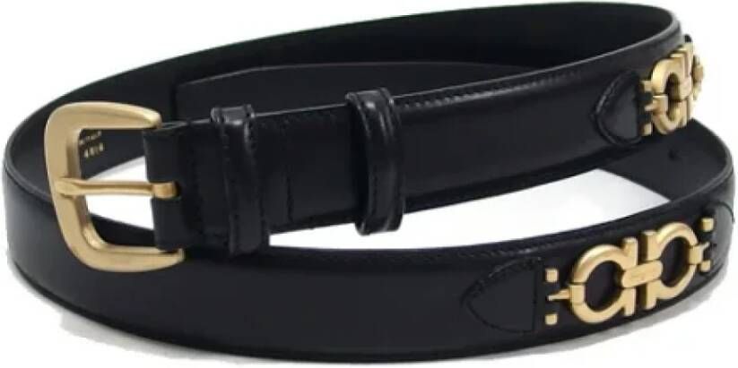 Salvatore Ferragamo Pre-owned Leather belts Zwart Dames
