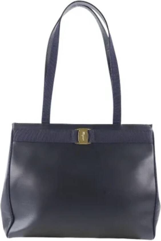 Salvatore Ferragamo Pre-owned Leather handbags Blauw Dames