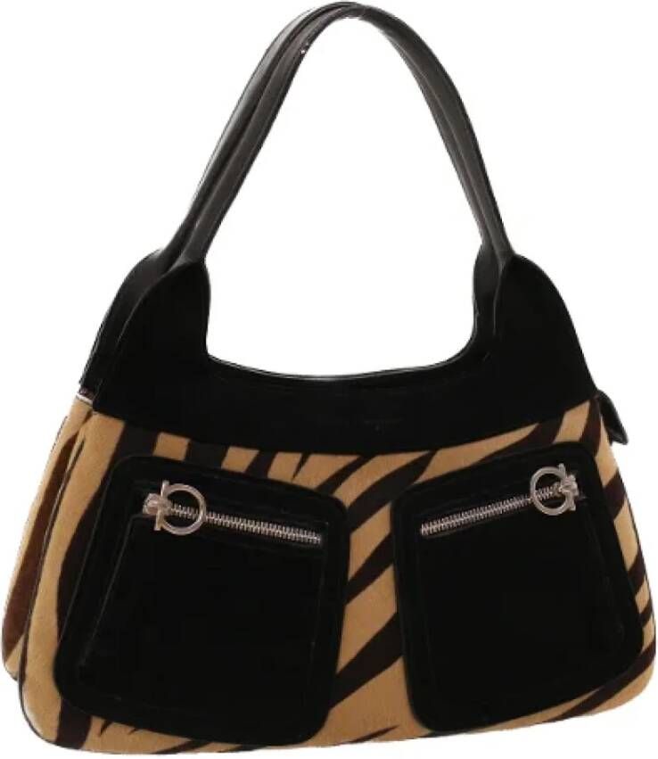 Salvatore Ferragamo Pre-owned Leather handbags Bruin Dames