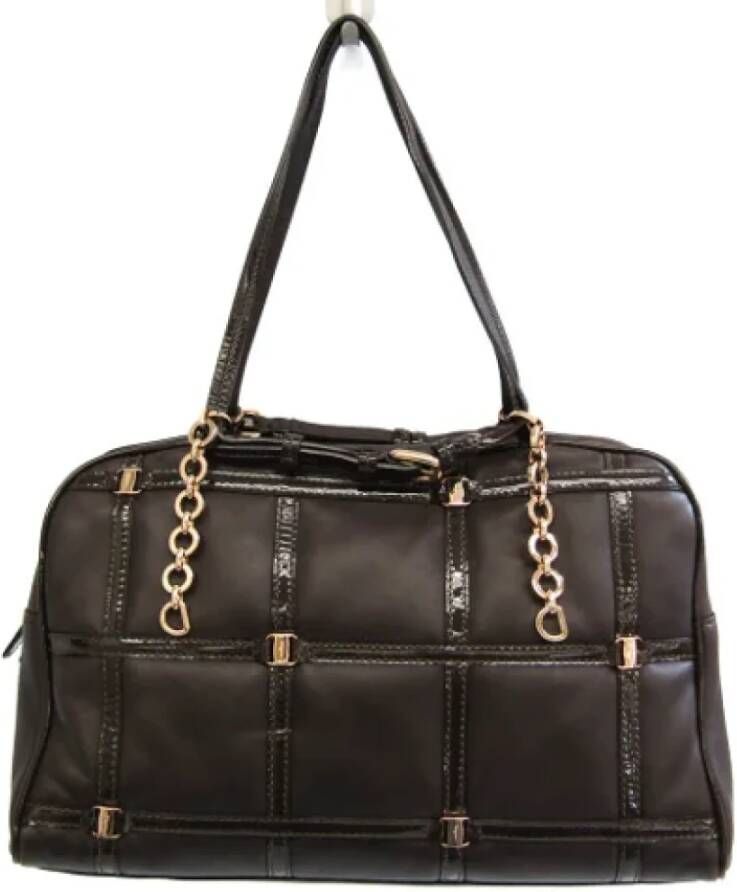 Salvatore Ferragamo Pre-owned Leather handbags Bruin Dames