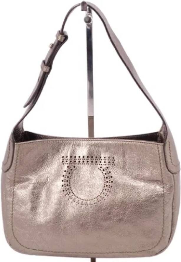 Salvatore Ferragamo Pre-owned Leather handbags Geel Dames