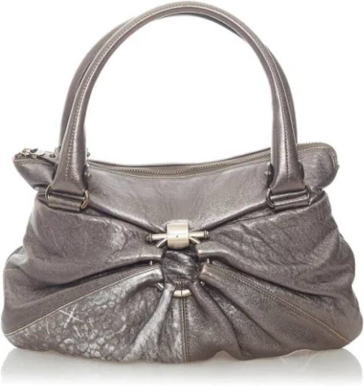 Salvatore Ferragamo Pre-owned Leather handbags Grijs Dames