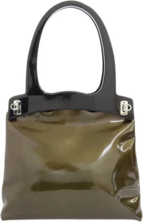 Salvatore Ferragamo Pre-owned Leather handbags Groen Dames