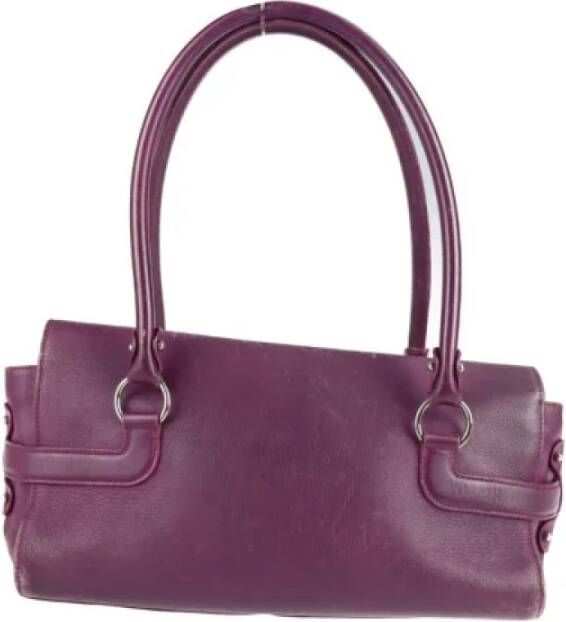 Salvatore Ferragamo Pre-owned Leather handbags Paars Dames