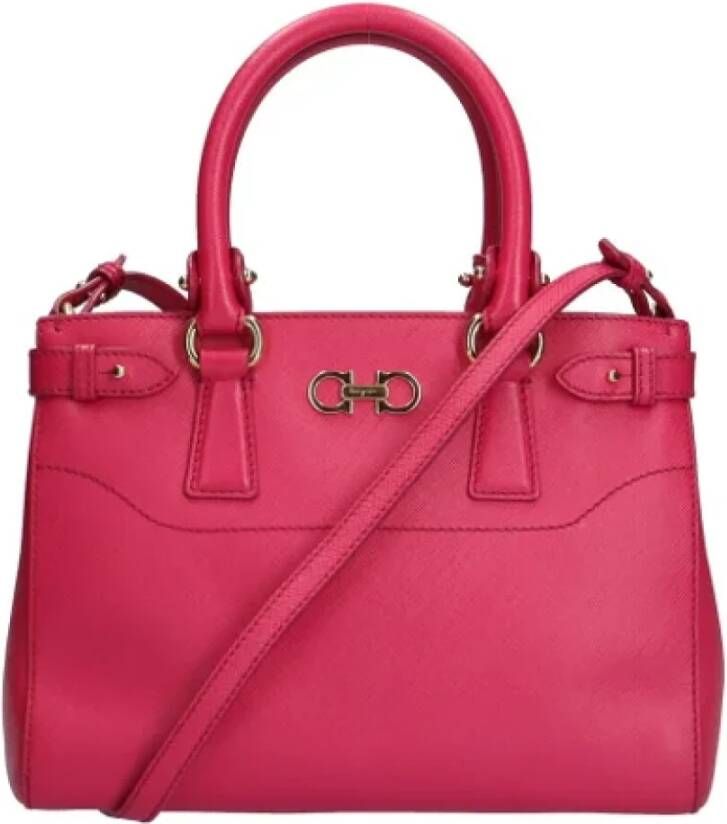 Salvatore Ferragamo Pre-owned Leather handbags Roze Dames