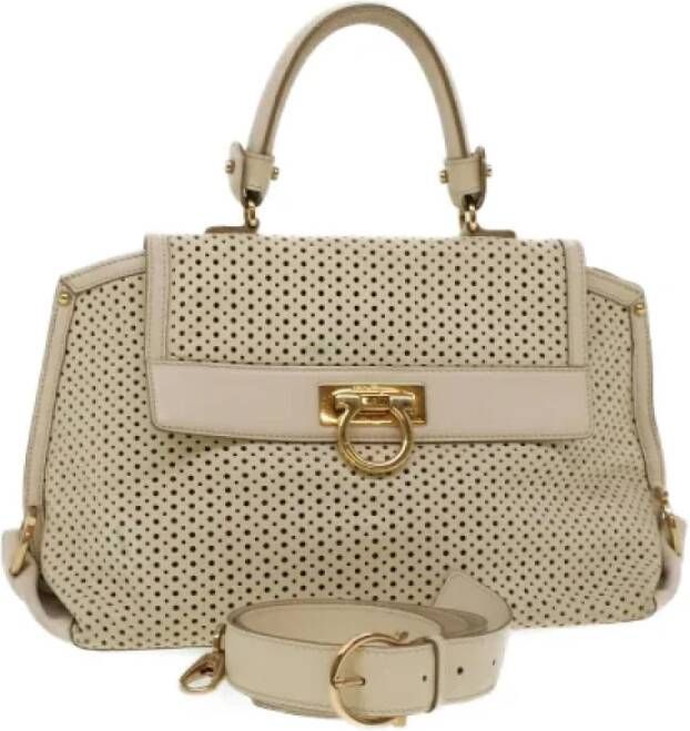 Salvatore Ferragamo Pre-owned Leather handbags Wit Dames