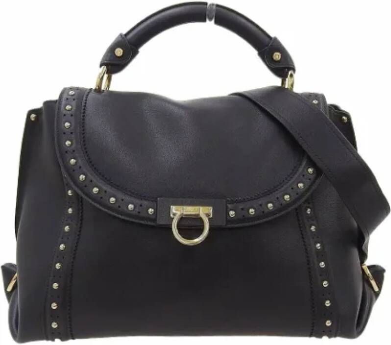 Salvatore Ferragamo Pre-owned Leather handbags Zwart Dames