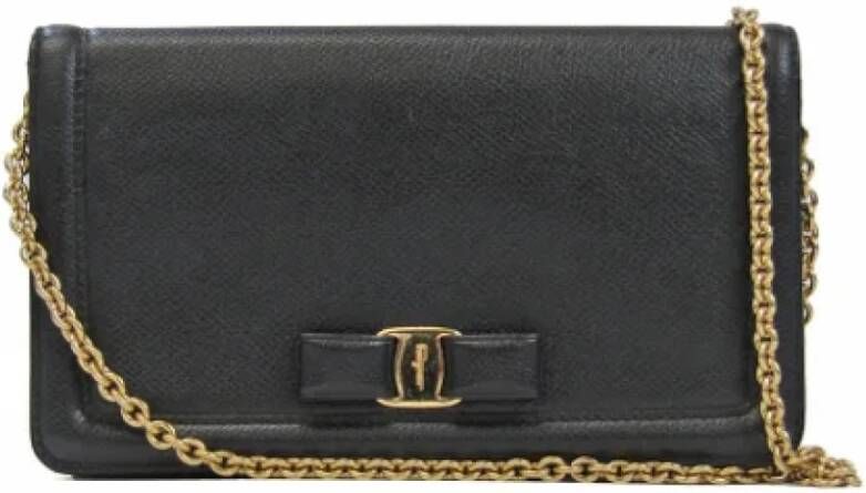 Salvatore Ferragamo Pre-owned Leather handbags Zwart Dames