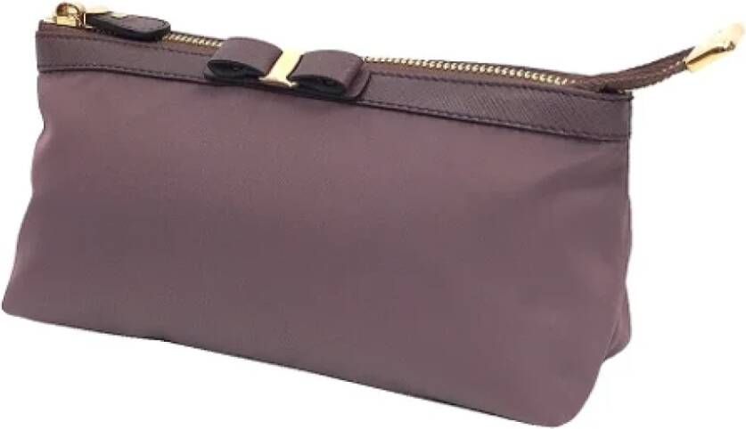 Salvatore Ferragamo Pre-owned Leather pouches Purple Dames