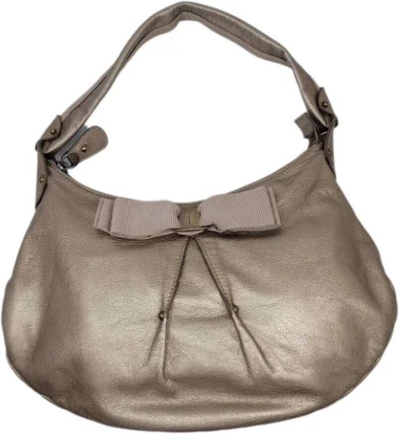 Salvatore Ferragamo Pre-owned Leather shoppers Yellow Dames
