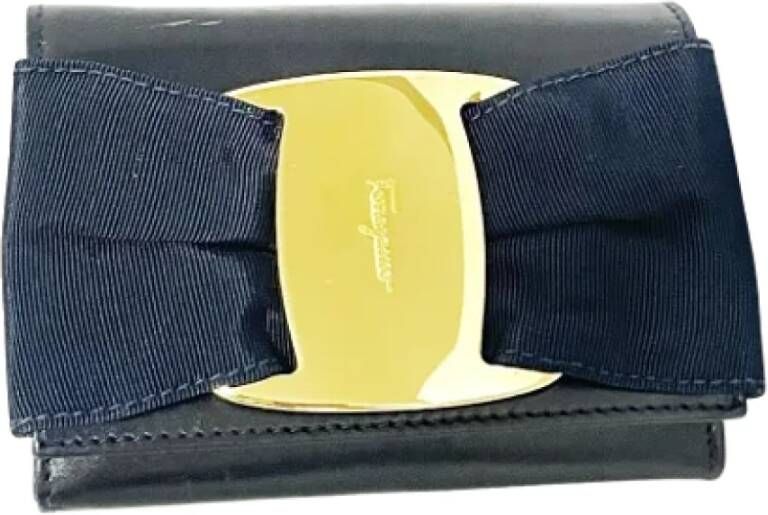 Salvatore Ferragamo Pre-owned Leather shoulder-bags Blauw Dames