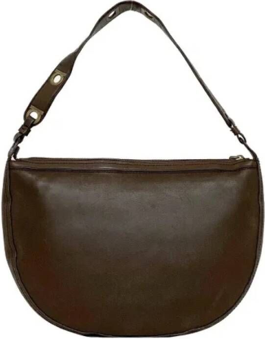 Salvatore Ferragamo Pre-owned Leather shoulder-bags Bruin Dames