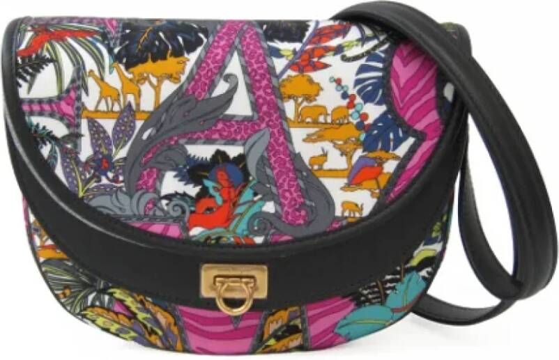 Salvatore Ferragamo Pre-owned Leather shoulder-bags Meerkleurig Dames
