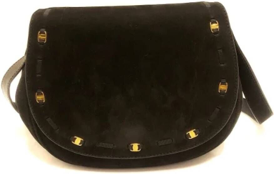 Salvatore Ferragamo Pre-owned Leather shoulder-bags Zwart Dames