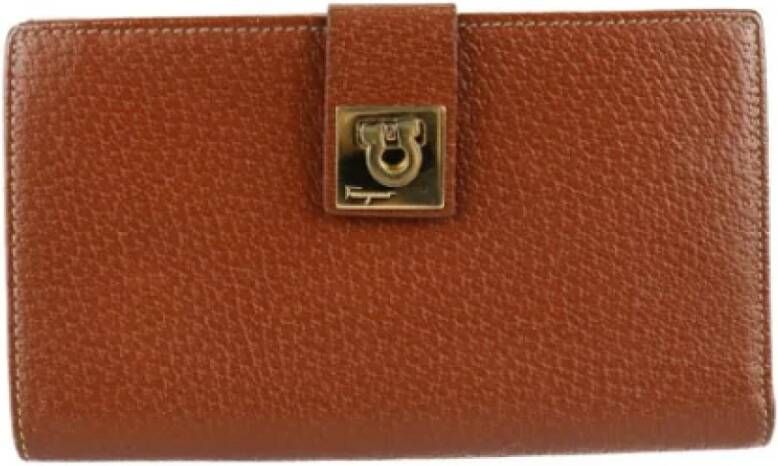 Salvatore Ferragamo Pre-owned Leather wallets Bruin Dames