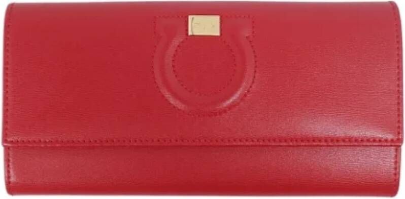 Salvatore Ferragamo Pre-owned Leather wallets Rood Dames