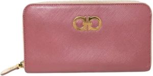 Salvatore Ferragamo Pre-owned Leather wallets Roze Dames