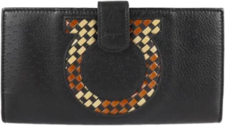 Salvatore Ferragamo Pre-owned Leather wallets Zwart Dames
