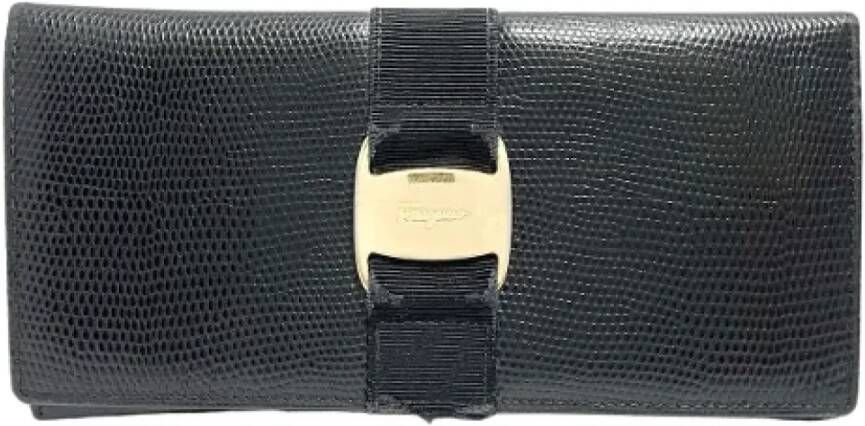 Salvatore Ferragamo Pre-owned Leather wallets Zwart Dames