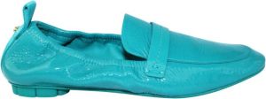 Salvatore Ferragamo Pre-owned Patent Leather Loafers Blauw Dames