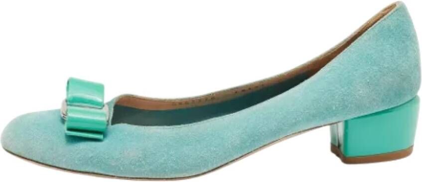 Salvatore Ferragamo Pre-owned Platte schoenen Blauw Dames