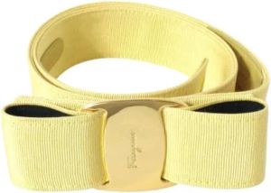 Salvatore Ferragamo Pre-owned Pre-owned Fabric belts Geel Dames