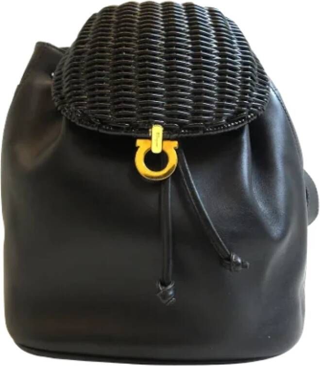 Salvatore Ferragamo Pre-owned Leather backpacks Zwart Dames