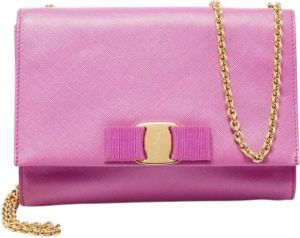 Salvatore Ferragamo Pre-owned Pre-owned Leather clutches Roze Dames