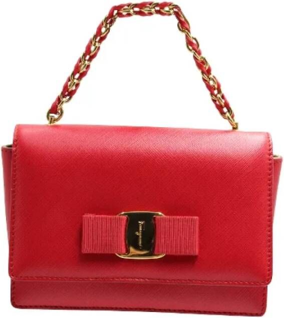 Salvatore Ferragamo Pre-owned Leather handbags Rood Dames