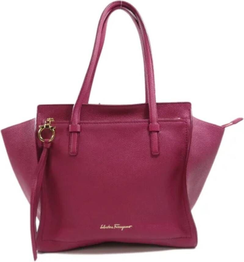 Salvatore Ferragamo Pre-owned Pre-owned Leather shoulder-bags Roze Dames