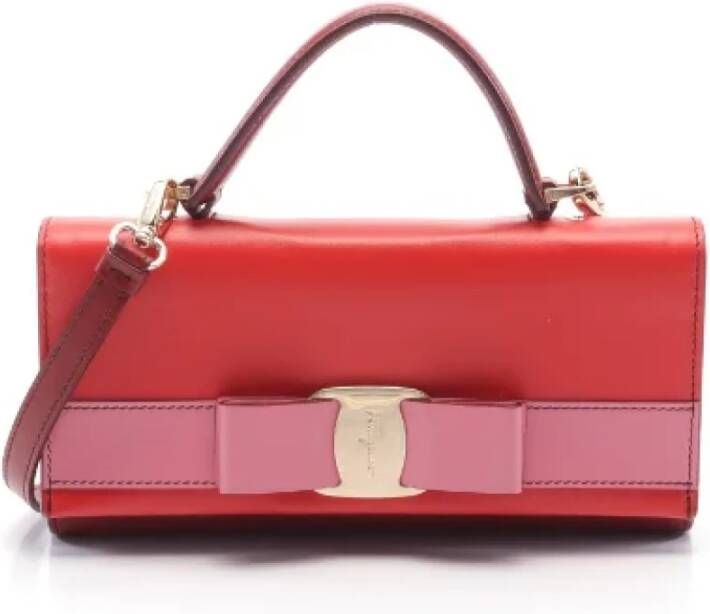Salvatore Ferragamo Pre-owned Pre-owned Leather shoulder-bags Roze Dames