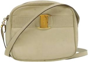 Salvatore Ferragamo Pre-owned Pre-owned Leather shoulder-bags Wit Dames