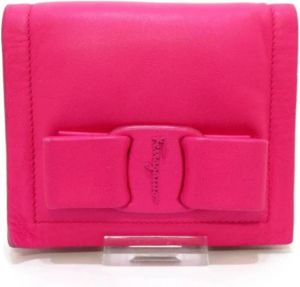 Salvatore Ferragamo Pre-owned Pre-owned Leather wallets Roze Dames