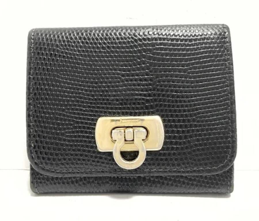 Salvatore Ferragamo Pre-owned Pre-owned Leather wallets Zwart Dames