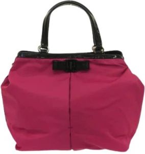 Salvatore Ferragamo Pre-owned Pre-owned Nylon handbags Roze Dames