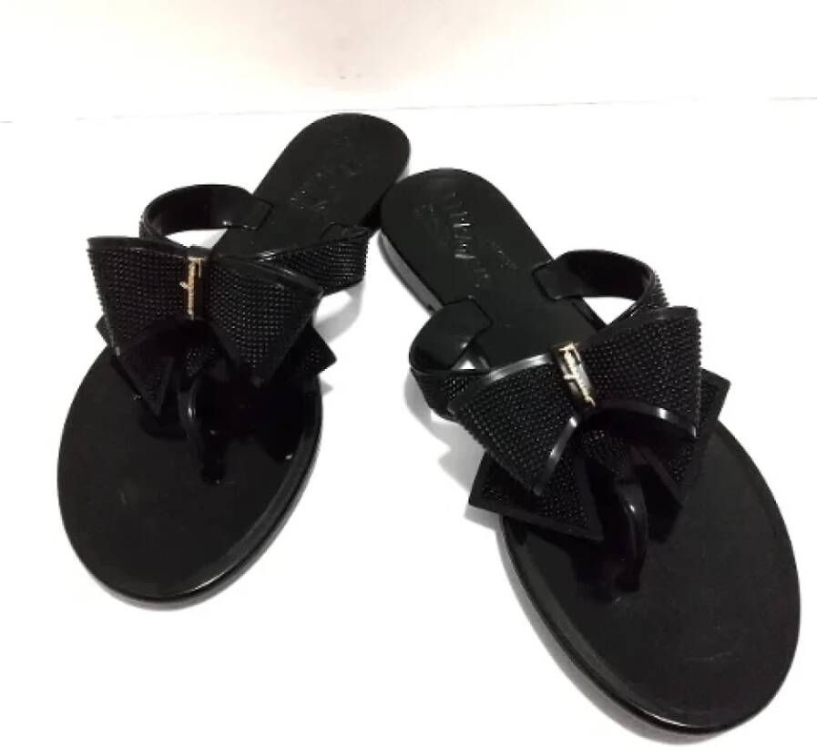 Salvatore Ferragamo Pre-owned Pre-owned Rubber sandals Zwart Dames