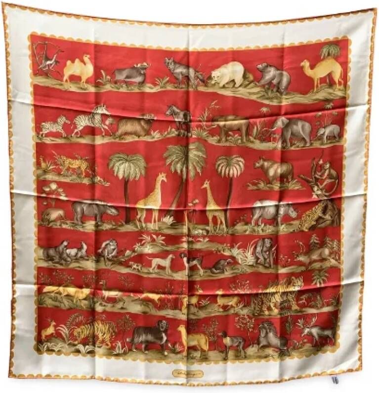 Salvatore Ferragamo Pre-owned Silk scarves Meerkleurig Dames