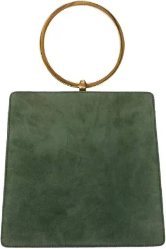 Salvatore Ferragamo Pre-owned Suede handbags Groen Dames